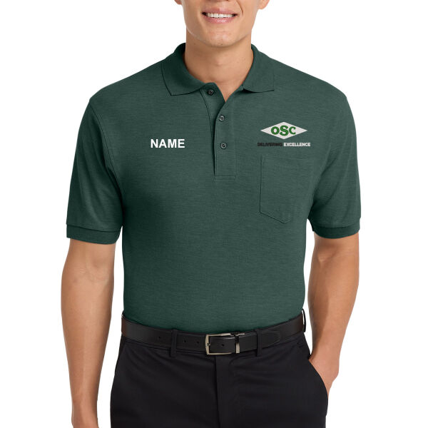 TALL SIZES - Port Authority® Silk Touch™ Polo with Pocket - Embroidered Logo **Personalization Included ** Thumbnail