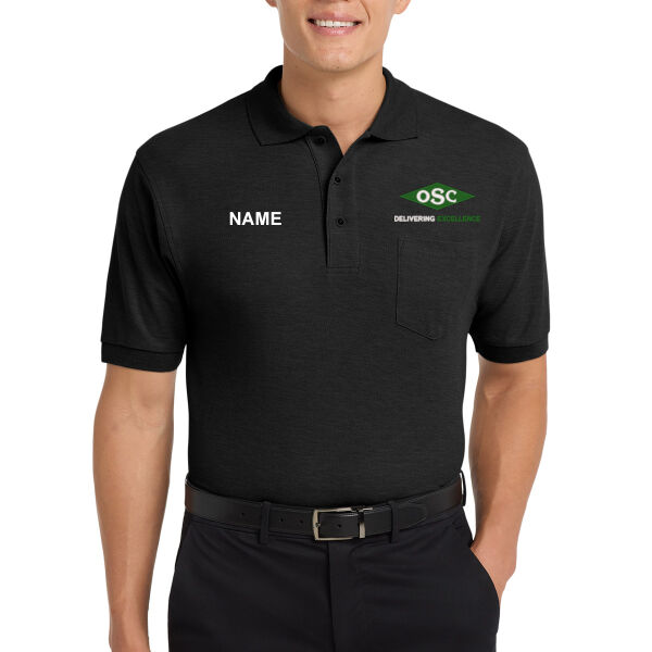 TALL SIZES - Port Authority® Silk Touch™ Polo with Pocket - Embroidered Logo **Personalization Included ** Thumbnail