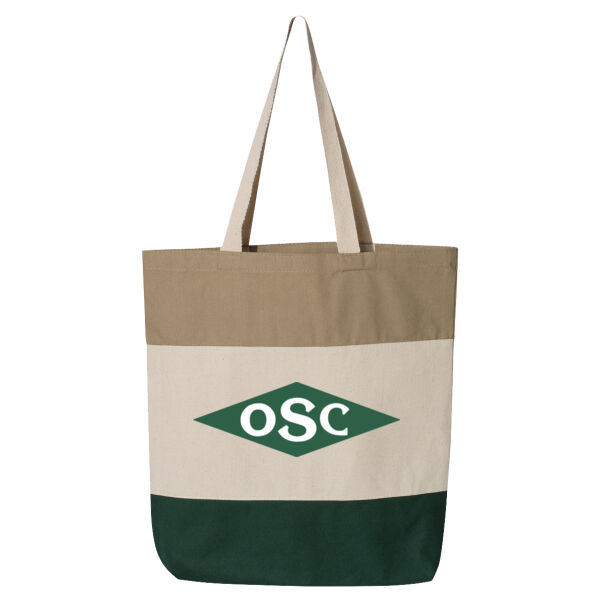 Q-Tees - 11L Tri-Color Tote - Printed Logo Thumbnail