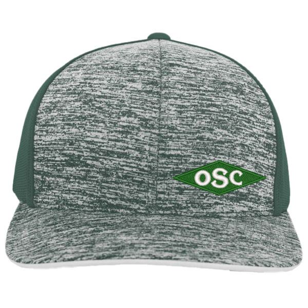 Pacific Headwear - Aggressive Heather Trucker Snapback Cap - Embroidered Logo Thumbnail