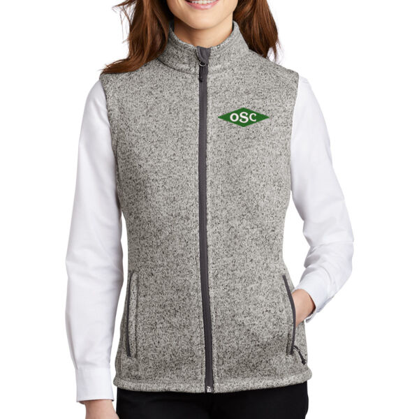 Port Authority ® Women's Sweater Fleece Vest - Embroidered Logo Thumbnail