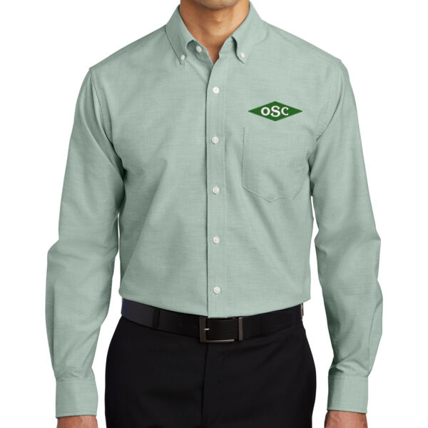 Port Authority® SuperPro™ Oxford Shirt - Embroidered Logo Thumbnail