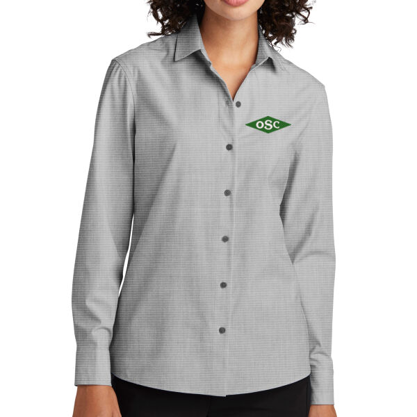 Mercer+Mettle® Women’s Long Sleeve Stretch Woven Shirt - Embroidered Logo Thumbnail