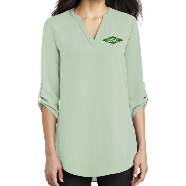Port Authority ® Women's 3/4-Sleeve Tunic Blouse - Embroidered Logo Thumbnail