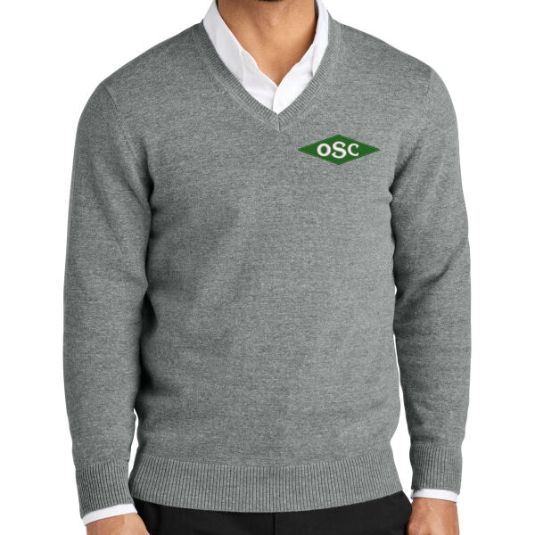 Port Authority® Easy Care V-Neck Sweater - Embroidered Logo Thumbnail
