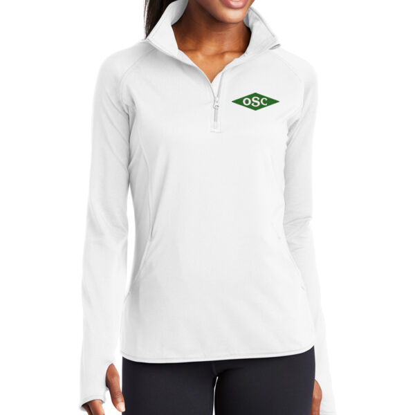 Sport-Tek® Women's Sport-Wick® Stretch 1/4-Zip Pullover - Embroidered Logo Thumbnail