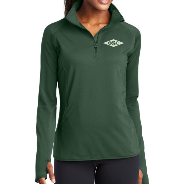 Sport-Tek® Women's Sport-Wick® Stretch 1/4-Zip Pullover - Embroidered Logo Thumbnail