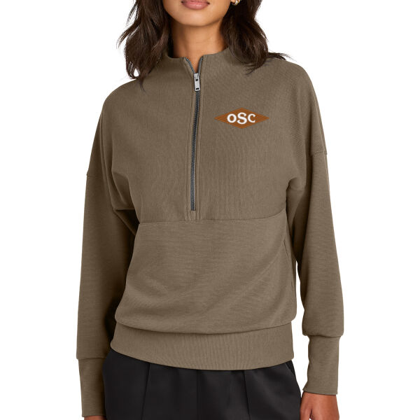 Mercer+Mettle® Women's Linear Texture 1/4-Zip - Embroidered Logo Thumbnail