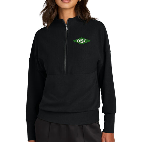 Mercer+Mettle® Women's Linear Texture 1/4-Zip - Embroidered Logo Thumbnail