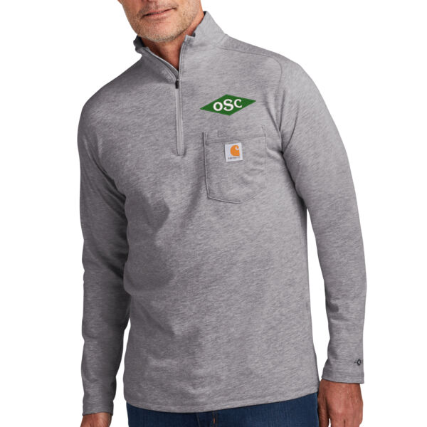 Carhartt Force® 1/4-Zip Long Sleeve T-Shirt - Embroidered Logo Thumbnail
