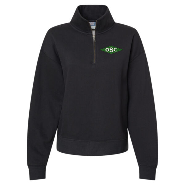 MV Sport - Women's Sueded Fleece Quarter-Zip Sweatshirt - Embroidered Logo Thumbnail