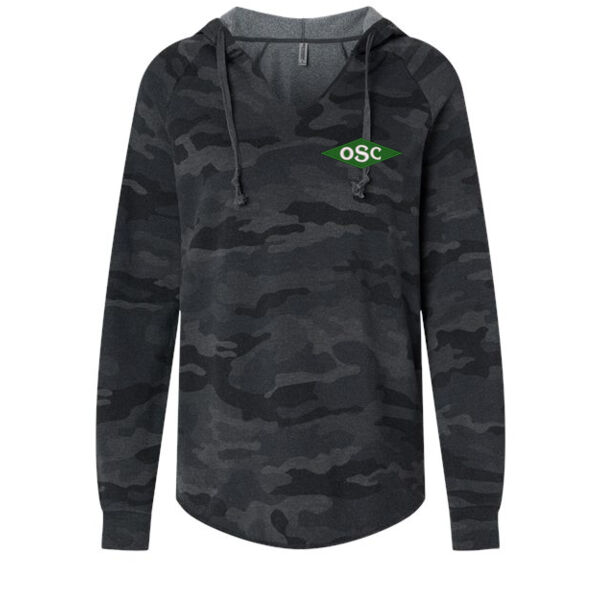 Independent Trading Co. - Women’s Lightweight California Wave Wash Hooded Sweatshirt - Embroidered Logo Thumbnail