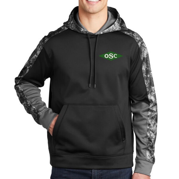 Sport-Tek® Sport-Wick® Mineral Freeze Fleece Colorblock Hooded Pullover - Embroidered Logo Thumbnail