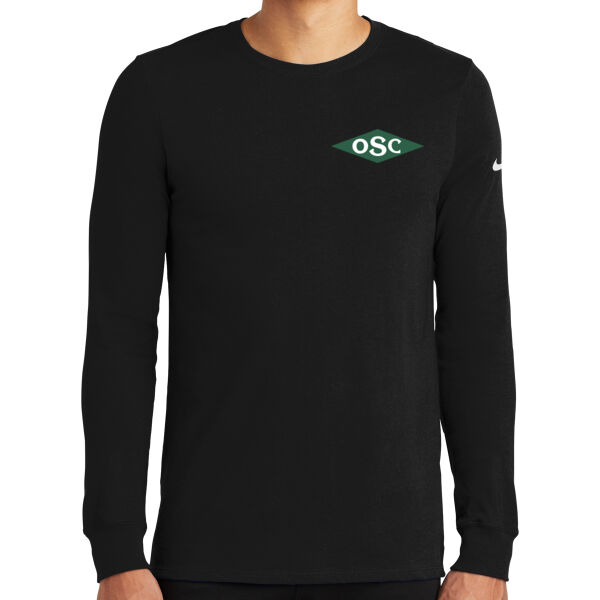 Nike Dri-FIT Cotton/Poly Long Sleeve tee - Printed Logo Thumbnail