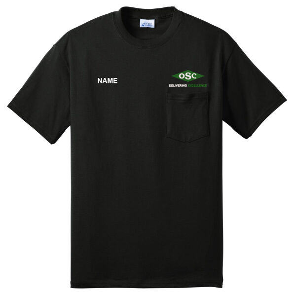 TALL SIZES - Port & Company® Tall Core Blend Pocket Tee - Embroidered Logo **Personalization Included ** Thumbnail