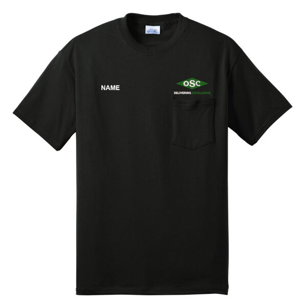 Port & Company® Core Blend Pocket Tee - Embroidered Logo **Personalization Included ** Thumbnail