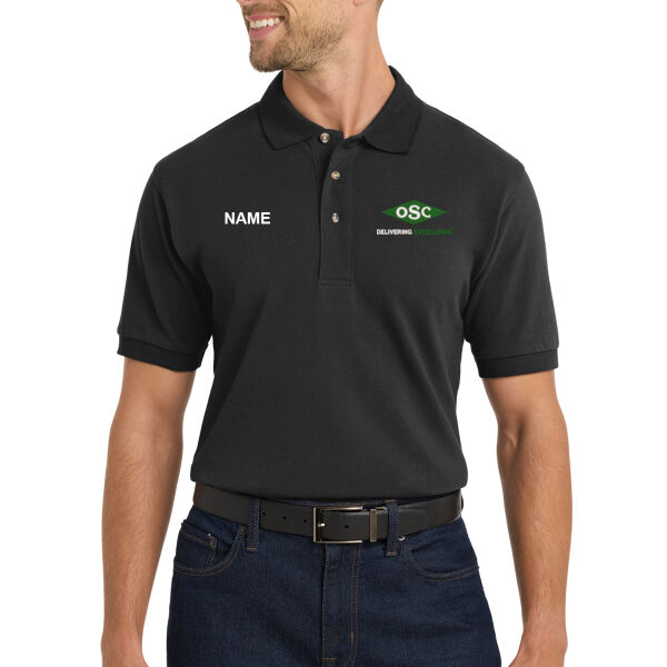 TALL SIZES - Port Authority® Tall Heavyweight Cotton Pique Polo - Embroidered Logo **Personalization Included ** Thumbnail
