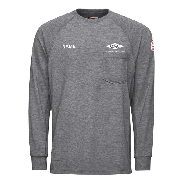 Bulwark - Men's FR Long Sleeve Performance T-Shirt - CoolTouch®2 - Embroidered Logo **Personalization Included ** Thumbnail