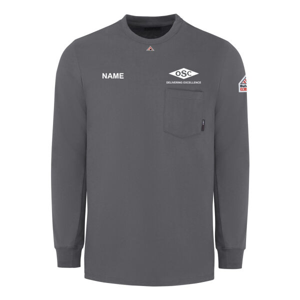 Bulwark - Men's FR Knit Long Sleeve T-Shirt - Embroidered Logo **Personalization Included ** Thumbnail